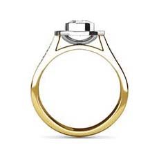 Nadia yellow gold halo engagement ring