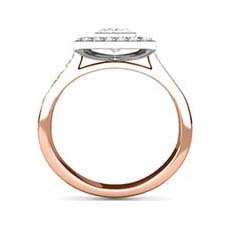 Cosima rose gold halo engagement ring