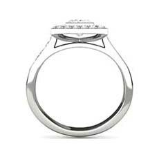 Cosima platinum halo engagement ring