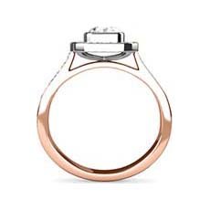 Ariel rose gold halo engagement ring