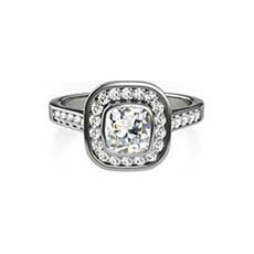 Ariel diamond cluster engagement ring