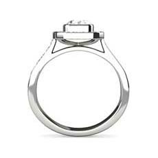 Ariel platinum halo engagement ring