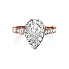 Jocelyn rose gold halo engagement ring