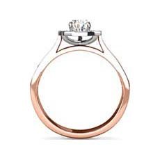 Jocelyn rose gold halo engagement ring