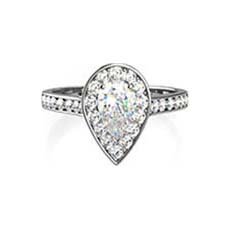 Jocelyn pear cut diamond ring
