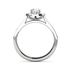 Jocelyn platinum pear shaped diamond ring