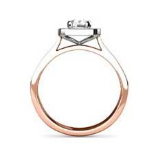 Yasel rose gold halo engagement ring