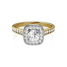 Yasel yellow gold halo engagement ring