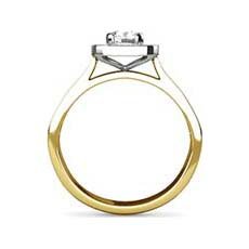 Yasel yellow gold halo engagement ring