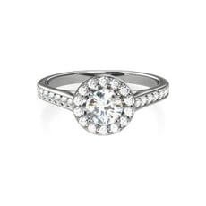 Paige platinum cluster engagement ring