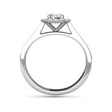 Paige platinum cluster engagement ring