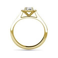 Paige yellow gold halo engagement ring