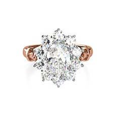 Galadriel rose gold vintage engagement ring