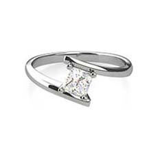 Echo diamond solitaire engagement ring