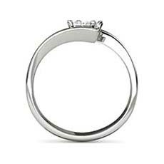 Echo square cut engagement ring