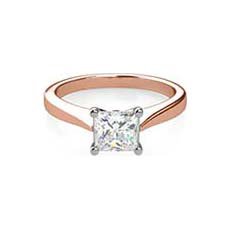 Hermione rose gold diamond engagement ring
