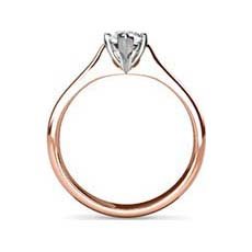 Daphne rose gold solitaire ring