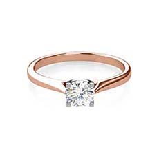 Paula rose gold solitaire ring