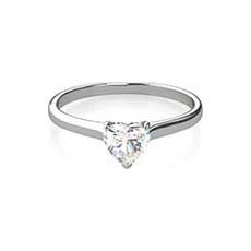 Titania diamond platinum engagement ring