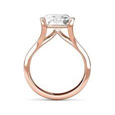 Willow rose gold diamond engagement ring