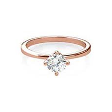 Valentina rose gold solitaire engagement ring