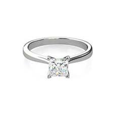 Yolanda platinum princess cut engagement ring