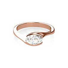 Vanessa rose gold oval engagement ring