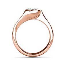 Vanessa rose gold oval engagement ring