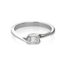 Andrea emerald cut diamond ring