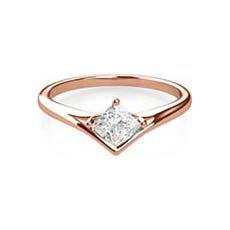 Gloria white and rose gold engagement ring