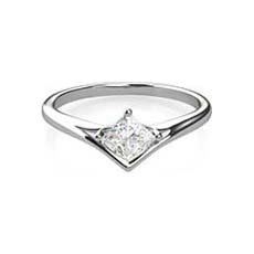 Gloria platinum princess cut engagement ring