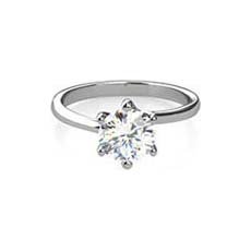 Poppy white gold solitaire engagement ring