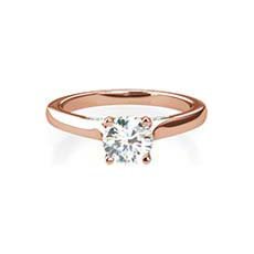 Cosette rose gold solitaire engagement ring