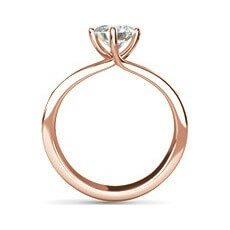 Renata white and rose gold engagement ring