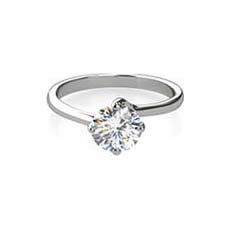 Stephanie crossover diamond ring