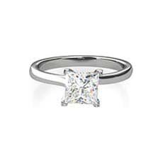 Judy platinum princess cut engagement ring