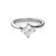 Sarah platinum princess cut engagement ring