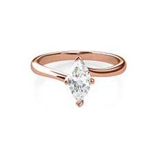 Rachel rose and white gold engagement ring