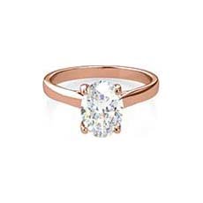 Morgan rose gold oval engagement ring