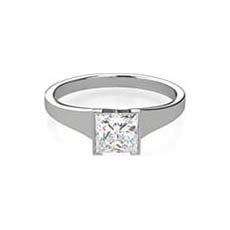 Daisy square diamond engagement ring