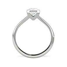 Daisy square diamond engagement ring
