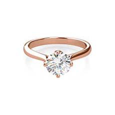 Leah rose gold diamond ring
