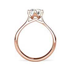 Leah rose gold solitaire engagement ring