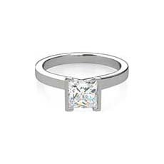 Rosheen princess cut platinum engagement ring
