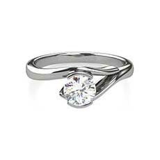 Molly crossover diamond ring