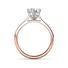 Delphine rose gold solitaire engagement ring
