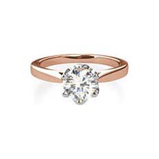 Persephone rose gold diamond engagement ring