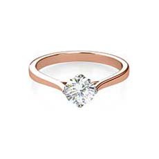 Jessica rose gold solitaire ring
