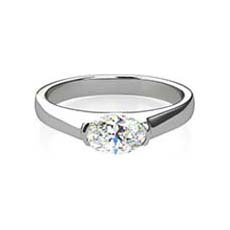 Simone platinum pear shaped diamond ring