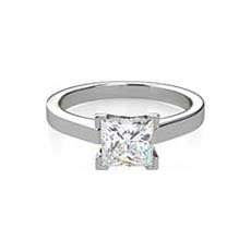 Hazelle square diamond engagement ring